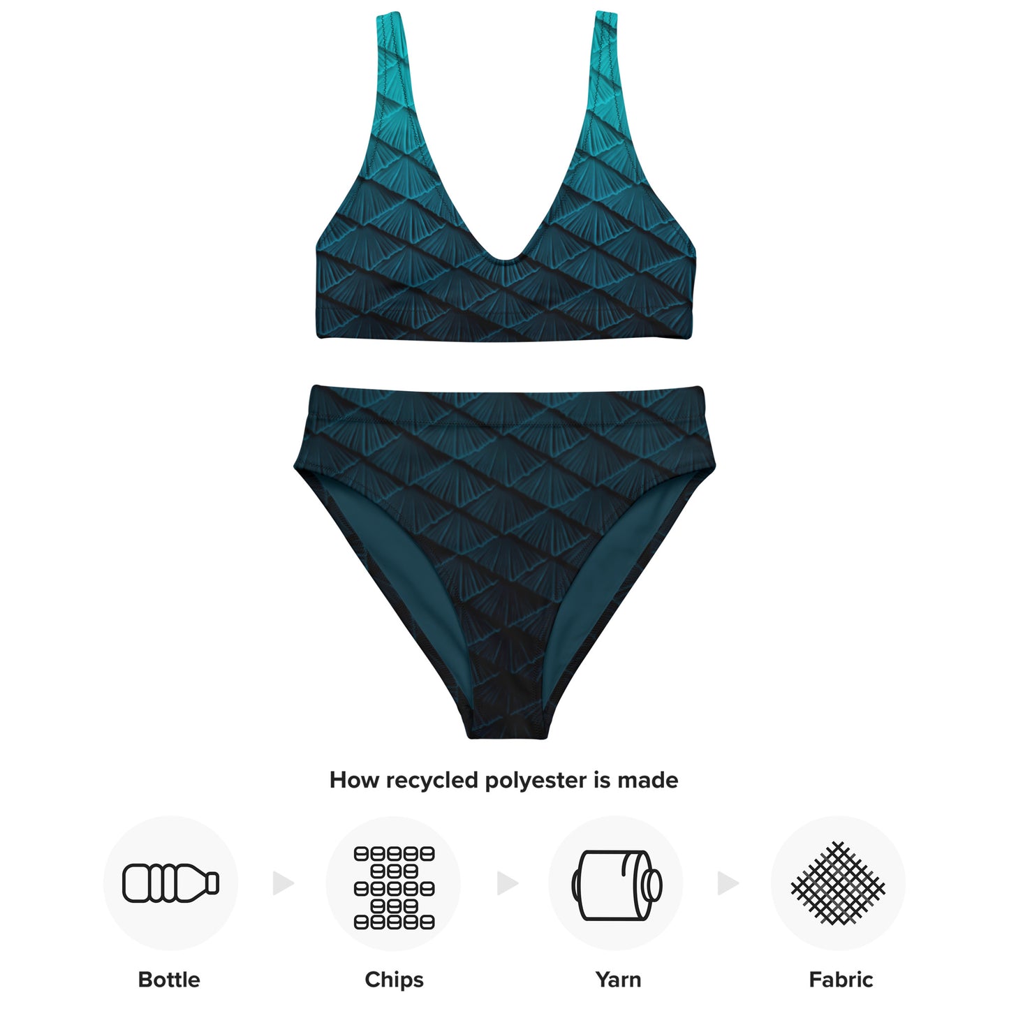 Threadfins Scale High Waisted Bikini Set