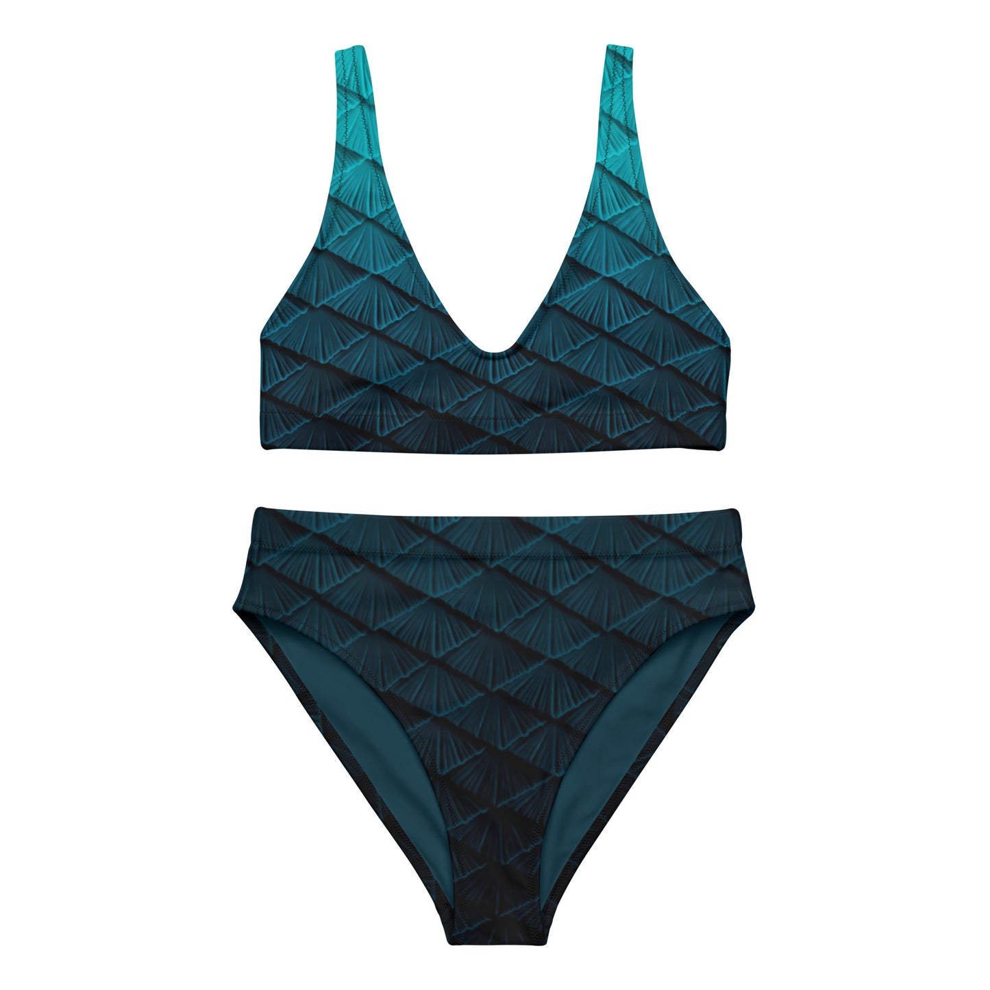 Threadfins Scale High Waisted Bikini Set