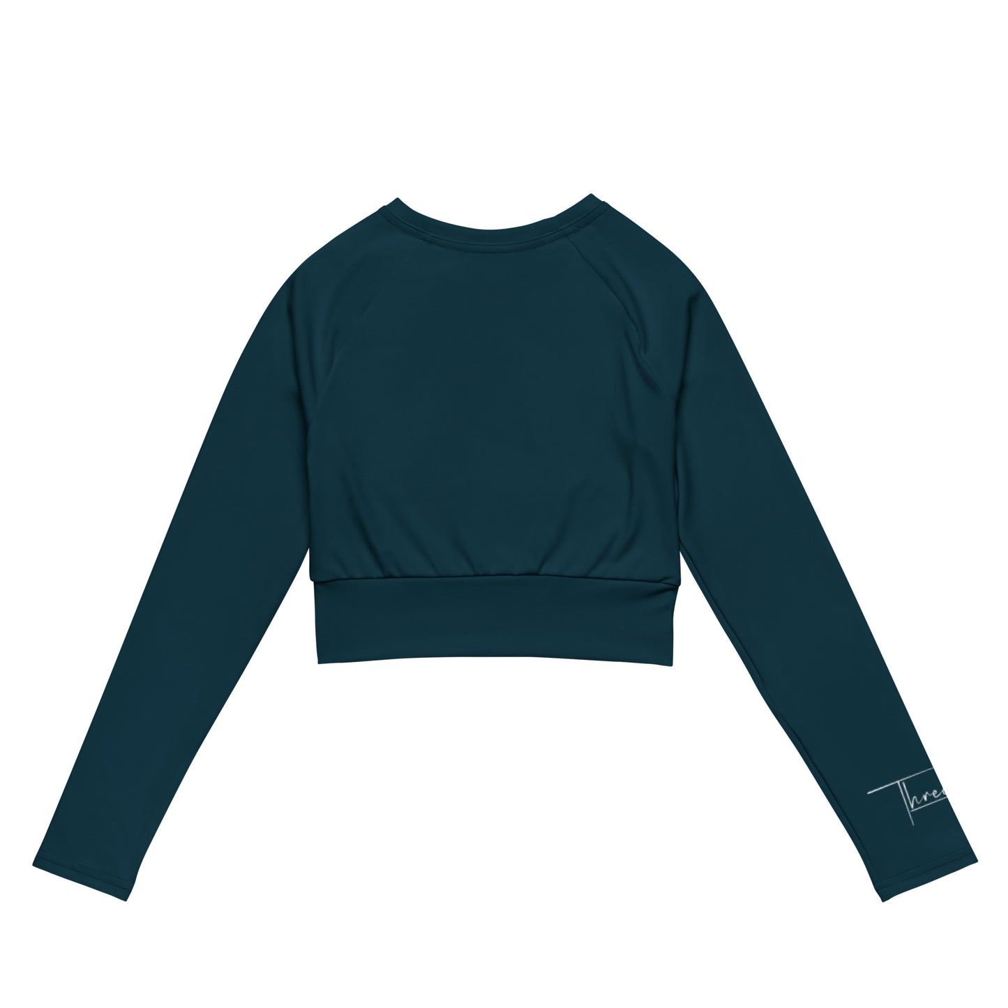 Threadfins long-sleeve crop top Deep Ocean Color